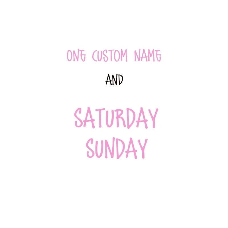 Days of the Week Labels | Personalized Vinyl Decals for Drawer, Storage Organization