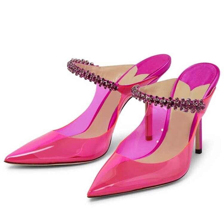 High heels, Muller shoes, banquet runway, plush sandals, and slippers