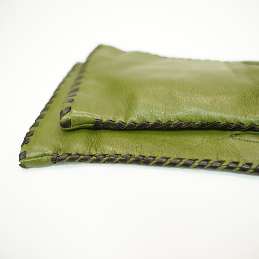 MADE IN ITALY LEATHER GLOVES WITH WHIPSTITCH