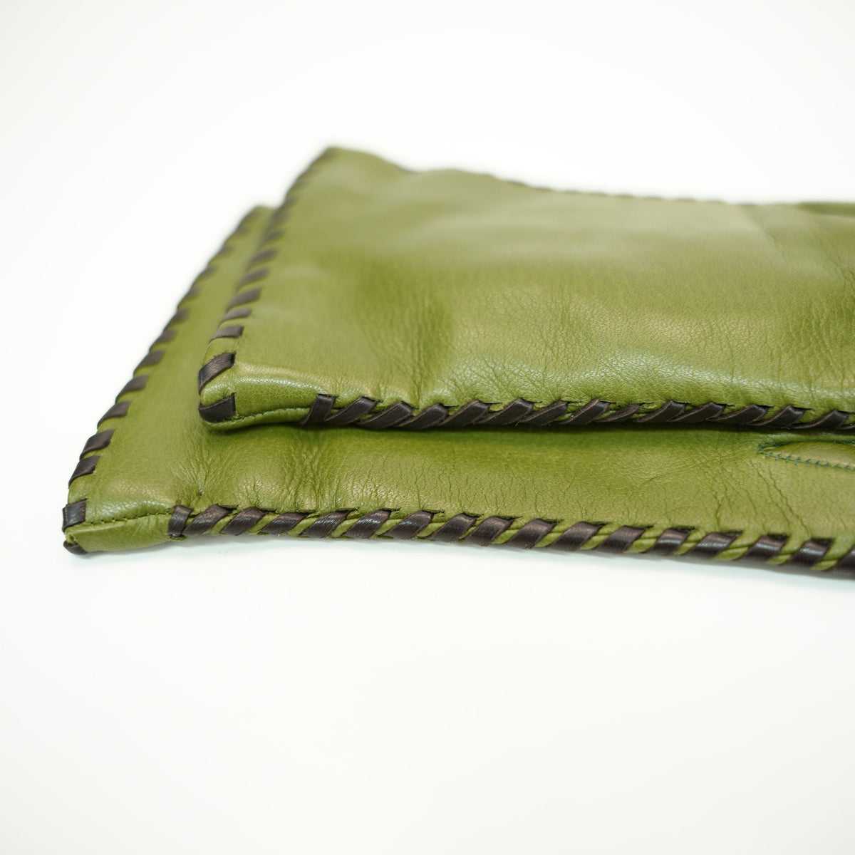 MADE IN ITALY LEATHER GLOVES WITH WHIPSTITCH