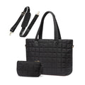 Mila Quilted Traveler Tote with Mini Clutch-5