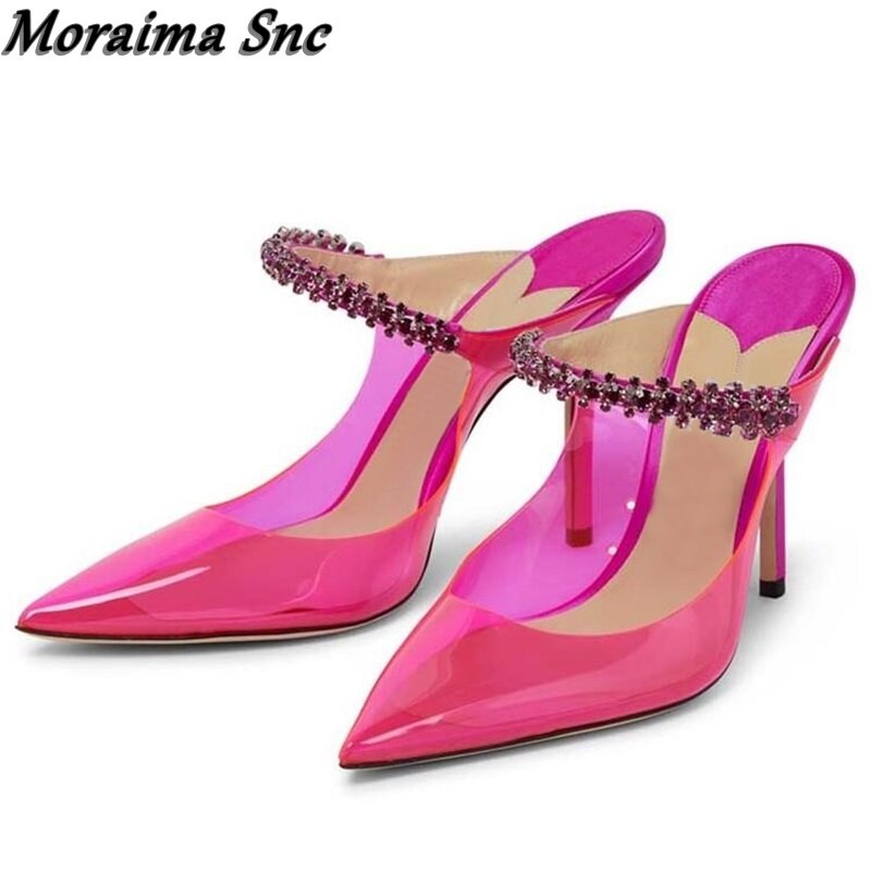 High heels, Muller shoes, banquet runway, plush sandals, and slippers