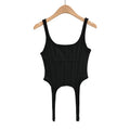 Women Corset-style Tank Top With Suspender Detail