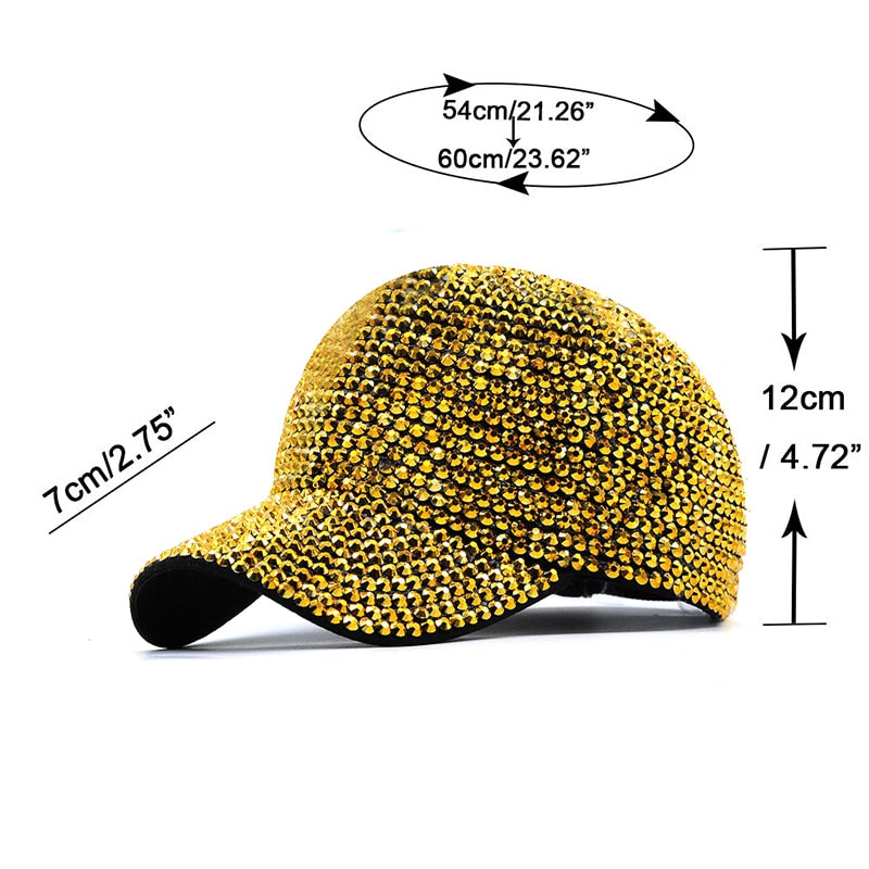 Luxury Sequined Rhinestone Pearl Diamonds Baseball Cap For Women Ladies Summer Hat Snapback Girl Hip Hop Hat Party Club Cap