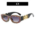 Diamond studded head sunglasses, trendy high-end sunglasses, ladies' sunglasses, street photography