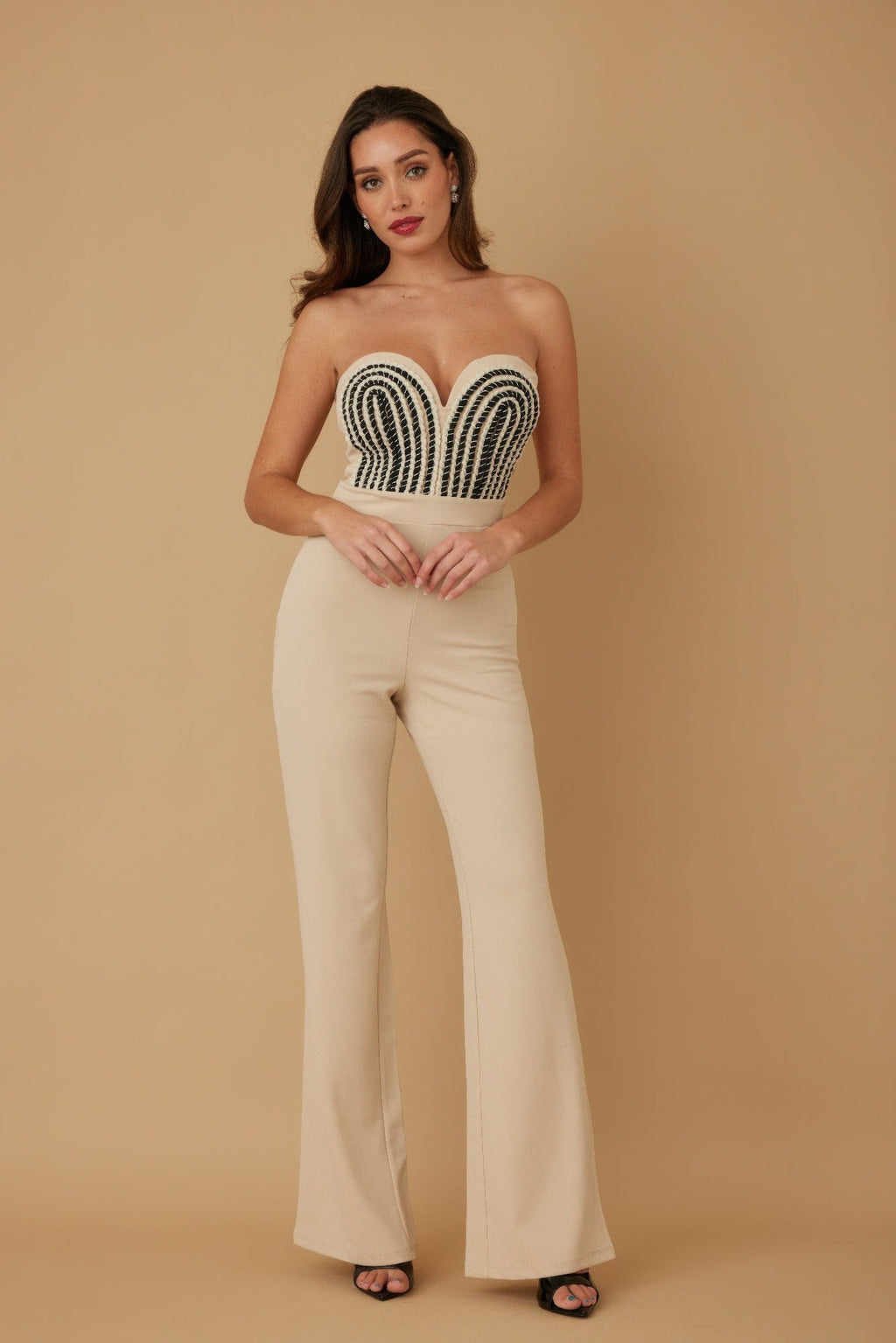 Threaded Twisted Rope Knot Tie Jumpsuit