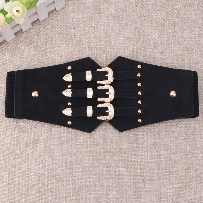 The Wide Cinch Belt — Black