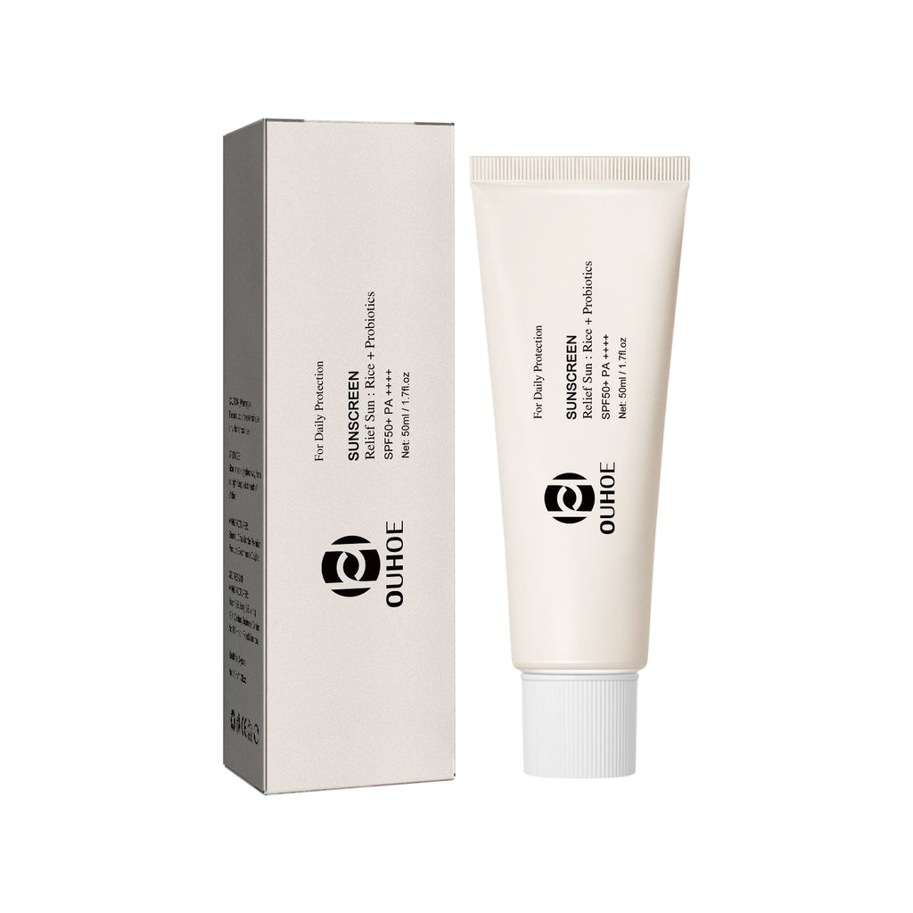 Rice Probiotic Protective Cream, Refreshing Anti-UV Moisturizing Face Protective Cream