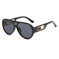 Fashionable and versatile sunglasses large frame one piece toad mirror UV resistant  personalized sunglasses for women