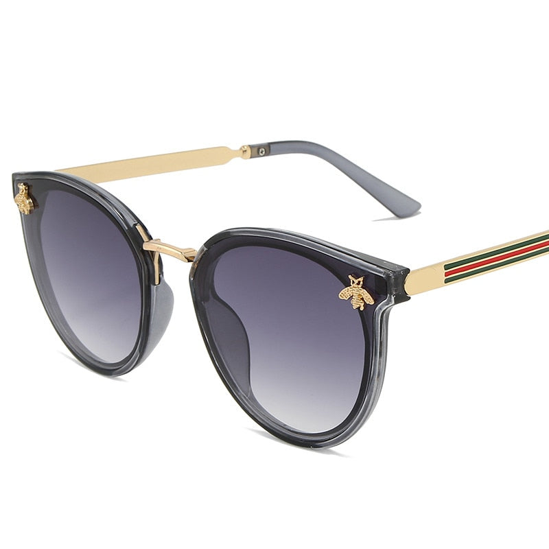 Bee Fashion For Women Sunglasses Men Square Brand Design Sun Glasses Oculos Retro Male Iron