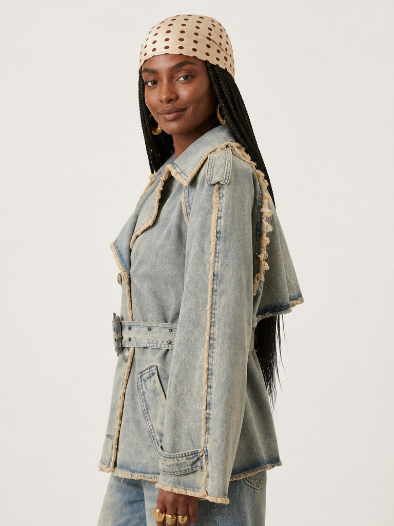 Adventurous Ripped Denim Jacket