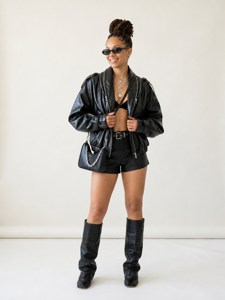 Audacious Loose Leather Jacket