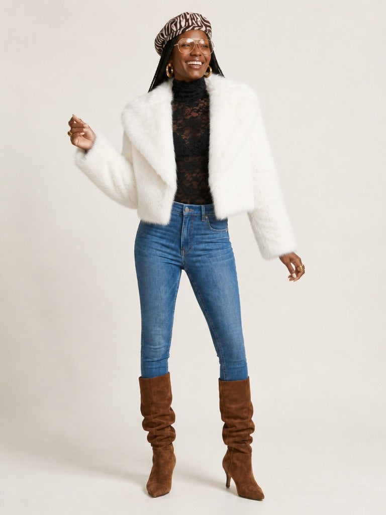 Audacious Faux Fur Short Jacket