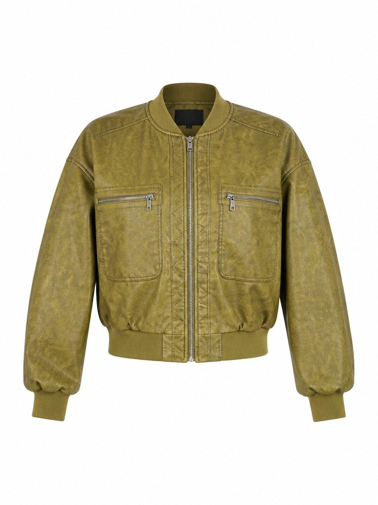 Audacious Faux Leather Short Jacket