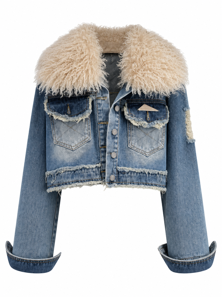 Fierce Faux Fur Patchwork Jacket