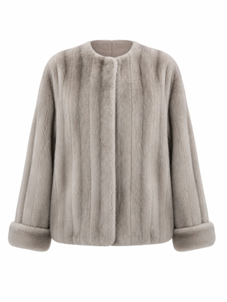 Elegant Faux Fur Short Jacket