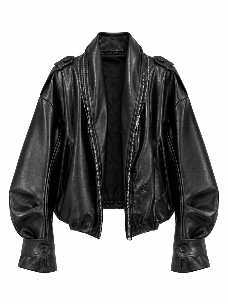 Audacious Loose Leather Jacket