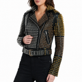 Women’s Studded Leather Jacket