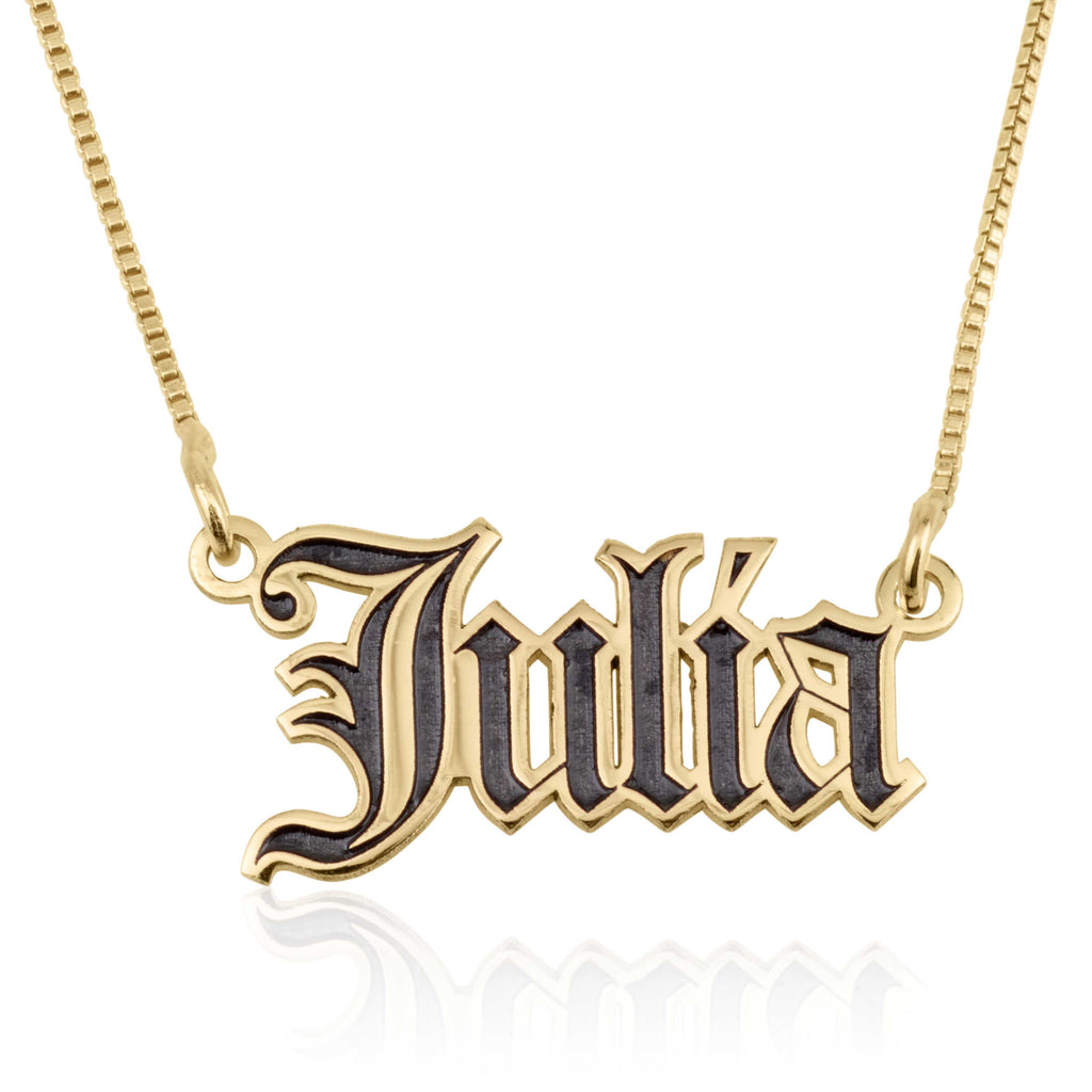 Custom Colorful Name Plate Necklace