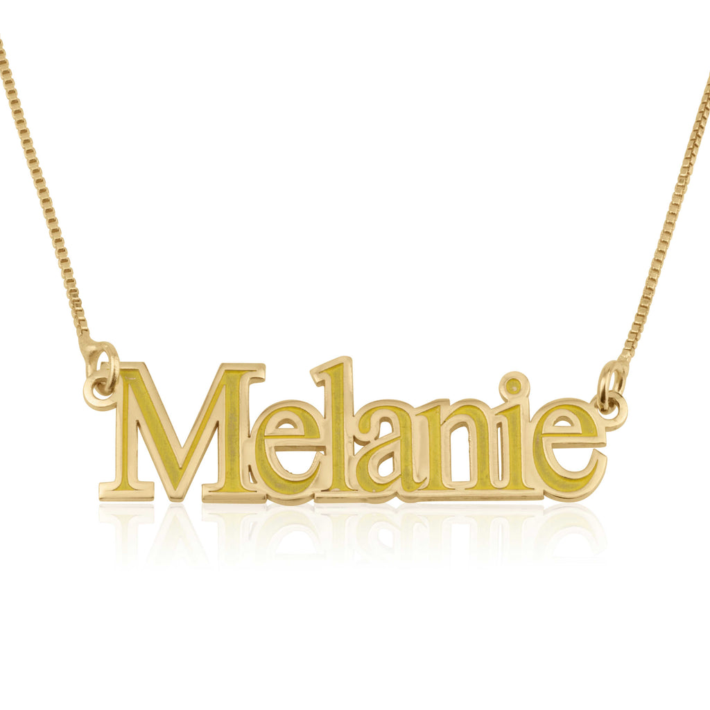 Custom Colorful Name Plate Necklace