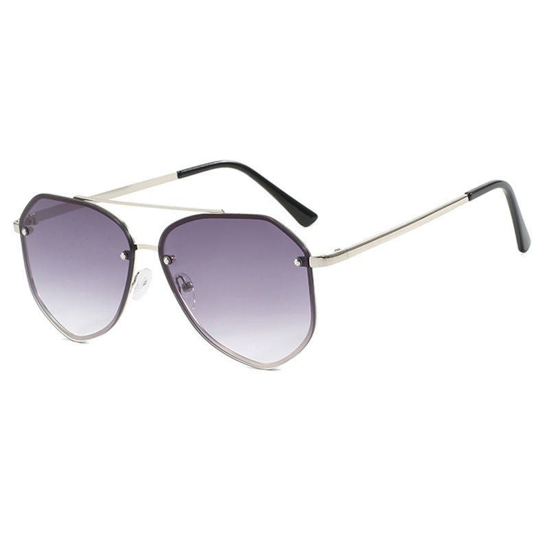New Toad Sunglasses with Edged Sunglasses, Retro Metal Ins Trendy Sunglasses, Concave Design for Photography
