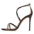 Summer Europe and America Large Round Head Strap Womens High Heel Sandals
