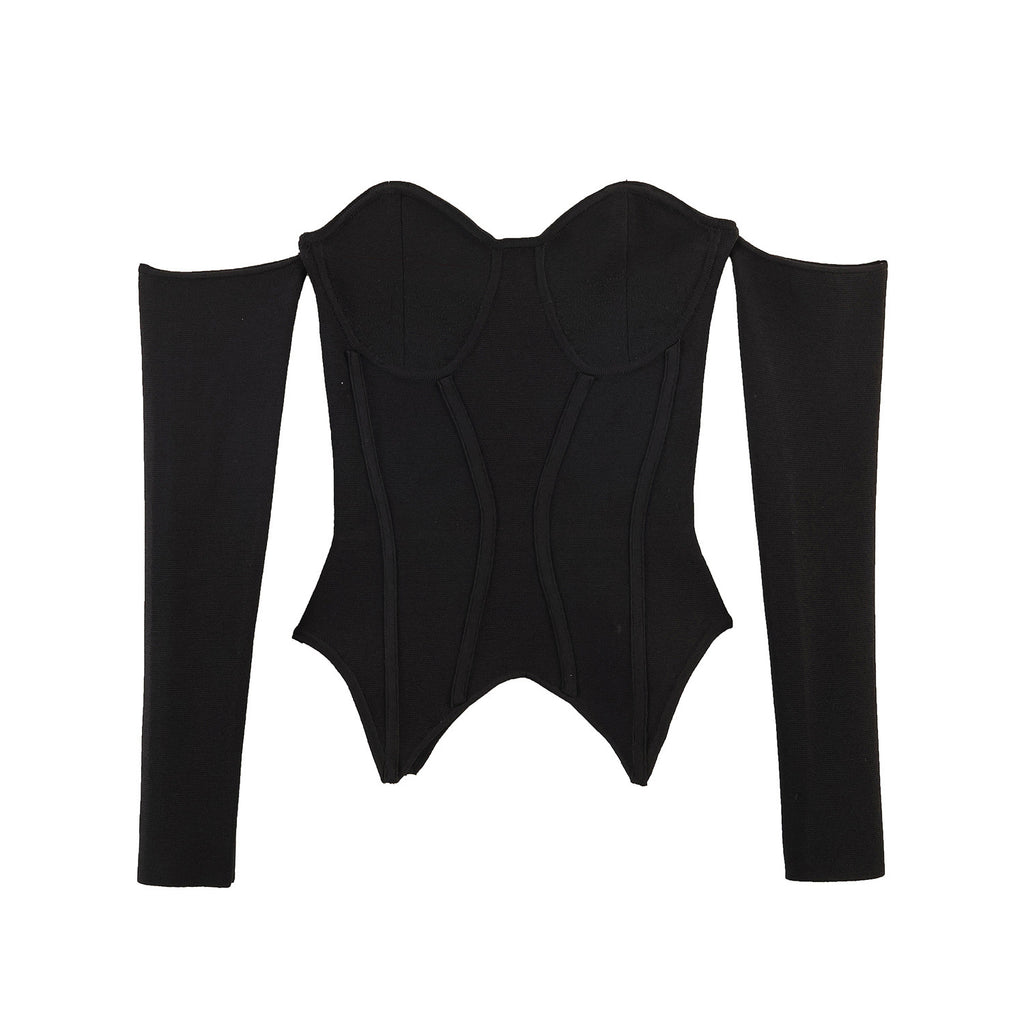 Hot girl corset style knitted top