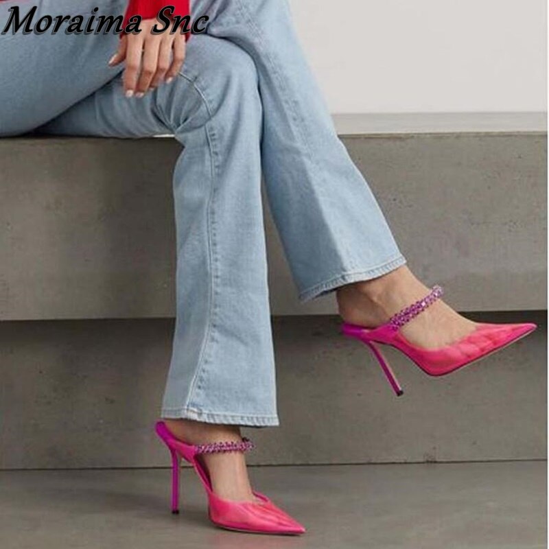 High heels, Muller shoes, banquet runway, plush sandals, and slippers