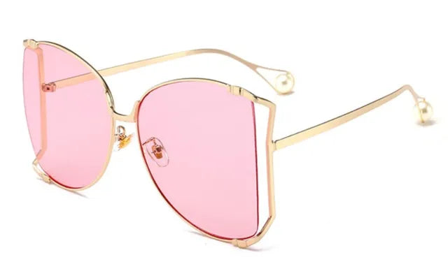 Oversize Square Sunglasses Women Metal Frame Fashion Luxury Hollow Frame Brand Sunglasses Female Gradient Shades