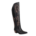 Western Cowboy Boots For Women High Heels Over the Knee Boots Ladies Pointed Toe Chunky Heel Cowgirl Boots