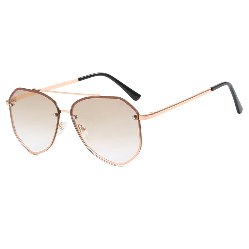 New Toad Sunglasses with Edged Sunglasses, Retro Metal Ins Trendy Sunglasses, Concave Design for Photography