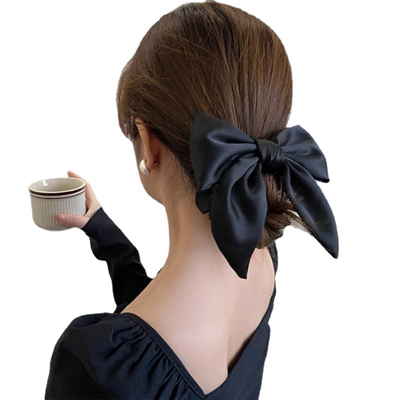 Girl Sweet High Bow Hair Ring Head Rope Rubber Band Net Red Simple Temperament Headdress