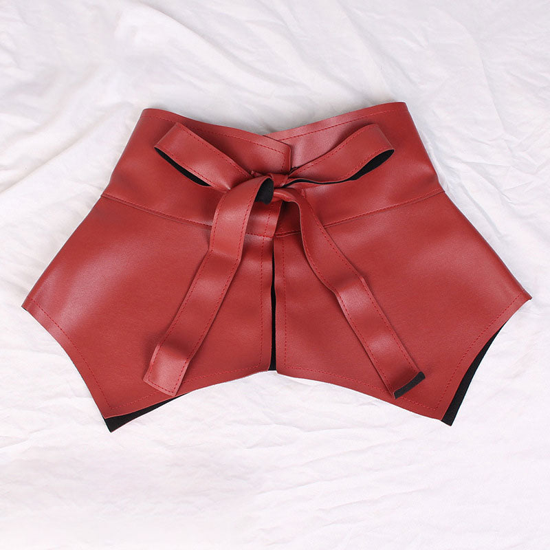 The Ruffle Peplum Waist Belt — Black