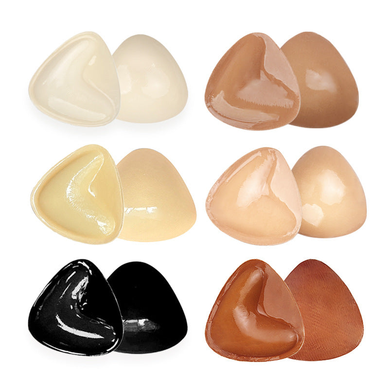 Triangle V-shaped thickened sponge chest patch small chest display large female double-sided self-adhesive chest pad