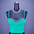 French fishbone corset with diamond and pearl decorations, tight corset vest for women