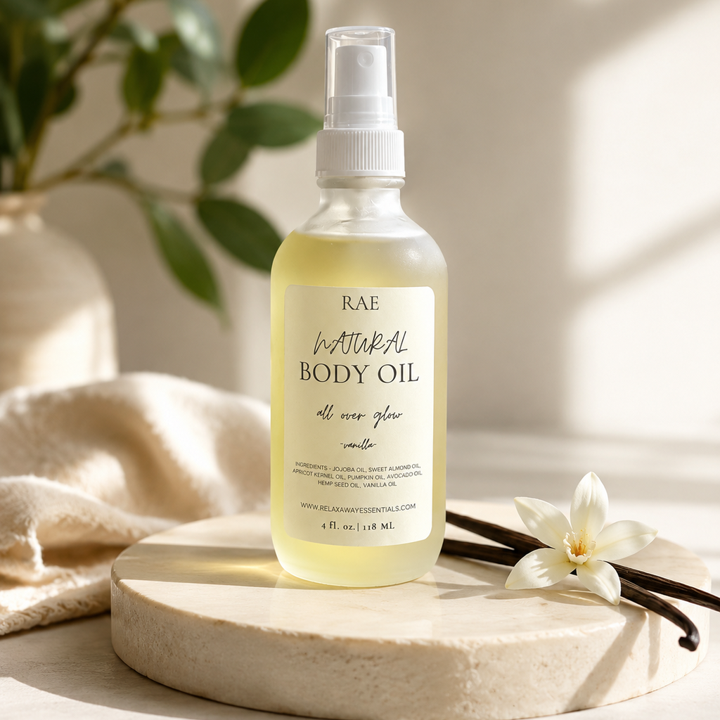 Spray Body Oil | All Over Glow Oil | Natural Oil | Skin Care | 4 oz. | Spa Gift for her | Silky Skin Oil | After Shower Oil