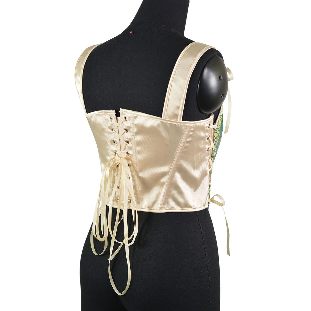 Woven Oil Painting Fishbone Corset Waistband Retro Corset Outerwear