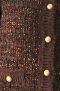 Flying Tomato Gemstone Glow Jewel Button Cropped Cardigan