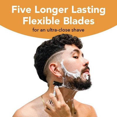 BiC Men & Flex 5 Blades Sensitive Disposable Razors  2ct - New