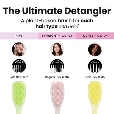 Tangle Teezer Fine & Fragile Plant Detangling Hair Brush Cool Matcha - Imperfect Box