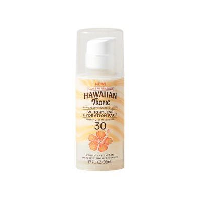 Hawaiian Tropic Silk Hydration Weightless Face Sunscreen SPF 30 1.7oz - New
