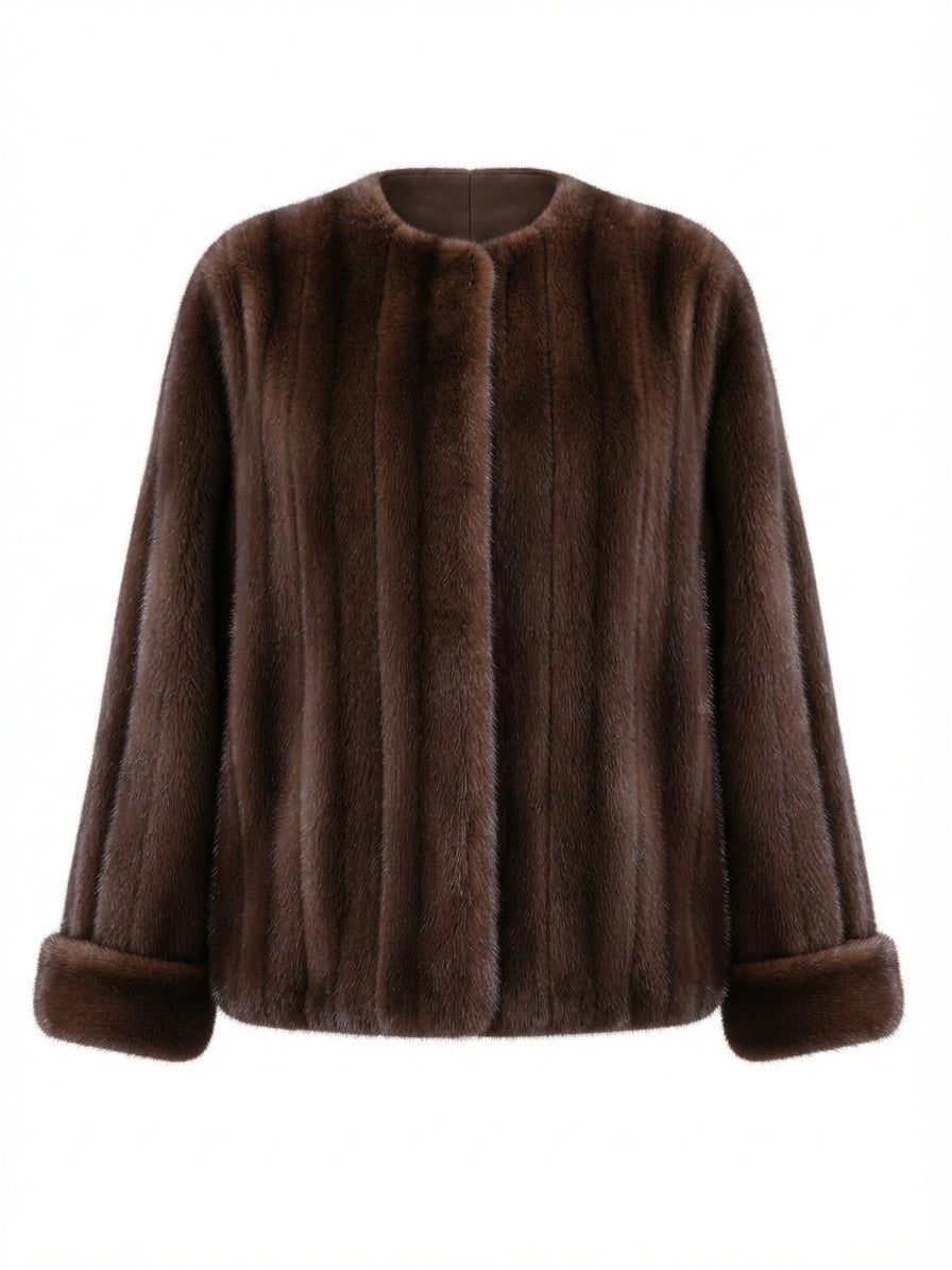 Elegant Faux Fur Short Jacket