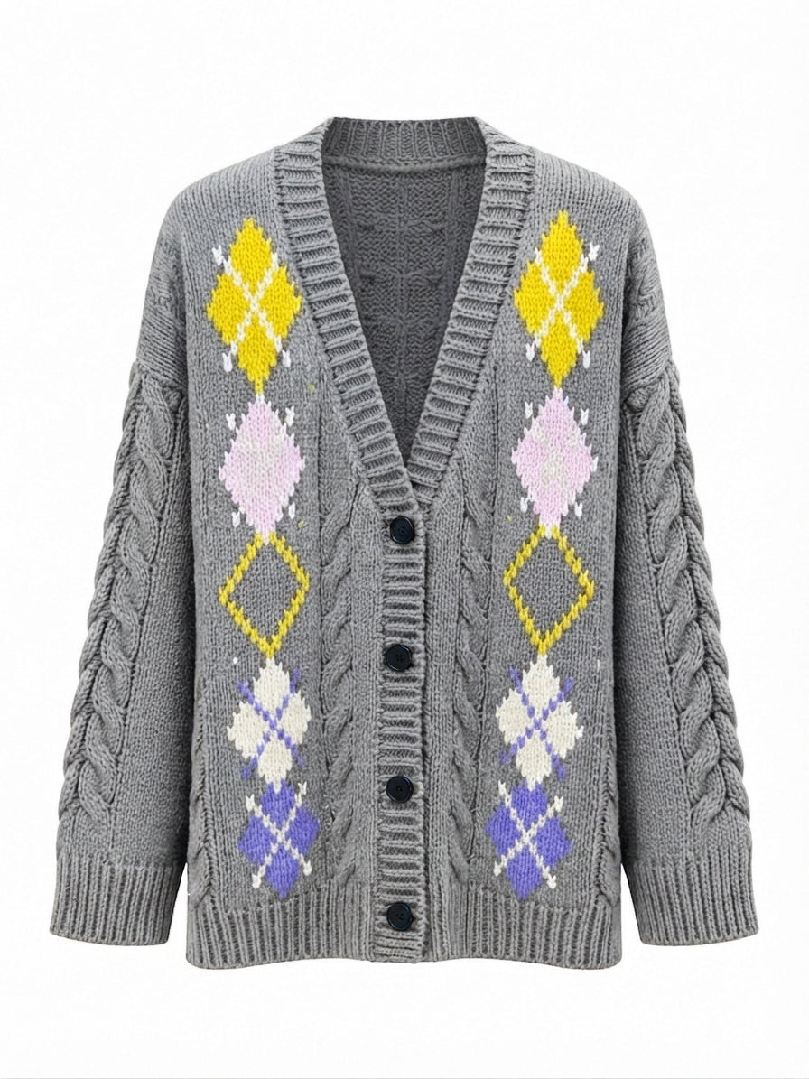 Unique Embroidered Knit Cardigan