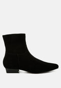 Hakra Flared Heel Suede Boots