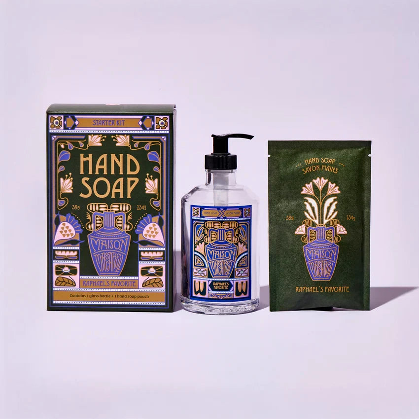 Maison Mascarell Hand Soap Starter Kit Dispenser & Soap Refill - Imperfect Container
