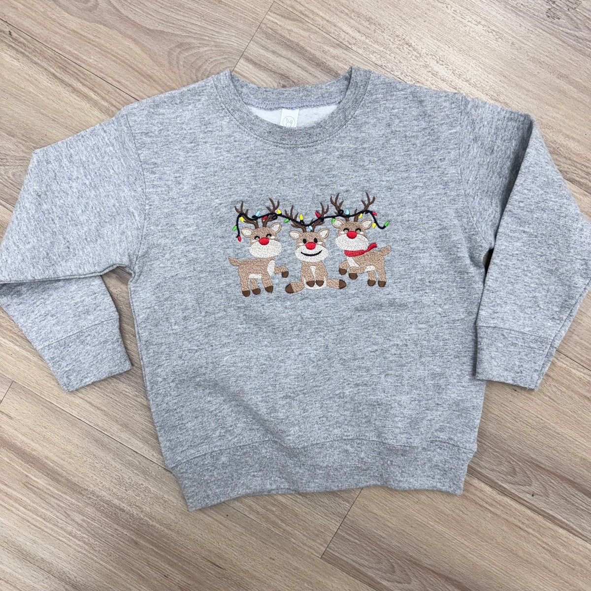Reindeer Embroidered Toddler Sweatshirt