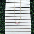 My Golden Bling Necklace: Floral Bow White