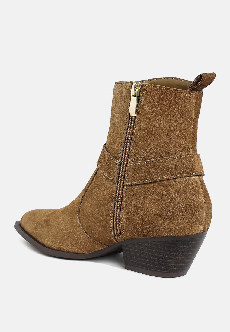 Jockey Harness Detail Ankle Boots