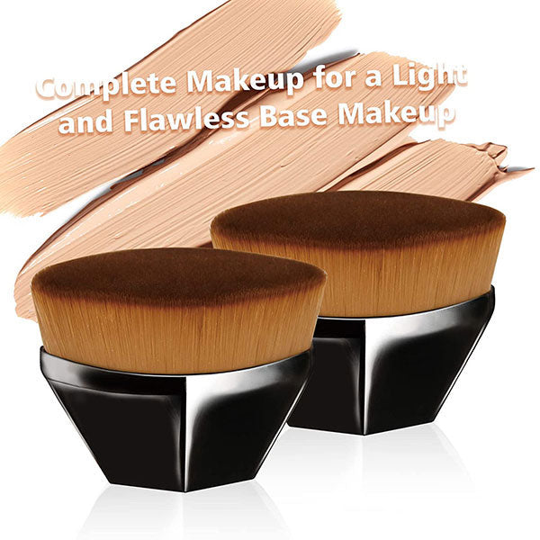 Junoda Foundation Makeup Brush Flat Top Hexagon Powder Foundation Brush with Protective Case