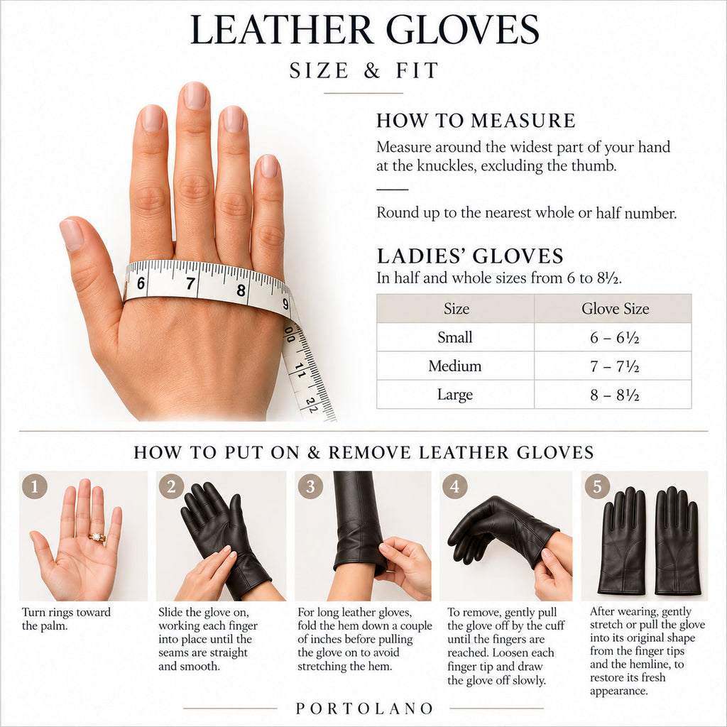 MADE IN ITALY LEATHER GLOVES WITH WHIPSTITCH